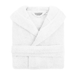 Szlafrok z kapturem frotte Robin XS biały bawełniany hotelowy 450g/m2