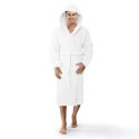 Szlafrok z kapturem frotte Robin XS biały bawełniany hotelowy 450g/m2 Szlafrok z kapturem frotte Robin XS biały bawełniany hotelowy 450g/m2