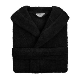 Szlafrok z kapturem frotte Robin XS czarny bawełniany hotelowy 450g/m2