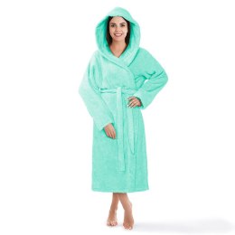 Szlafrok z kapturem frotte Robin XS miętowy bawełniany hotelowy 450g/m2