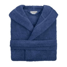 Szlafrok z kapturem frotte Robin XS niebieski bawełniany hotelowy 450g/m2