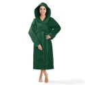 Szlafrok z kapturem frotte Robin XS zielony butelkowy bawełniany hotelowy 450g/m2 Szlafrok z kapturem frotte Robin XS zielony butelkowy bawełniany hotelowy 450g/m2