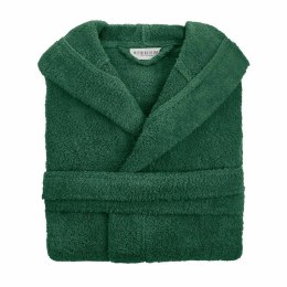 Szlafrok z kapturem frotte Robin XS zielony butelkowy bawełniany hotelowy 450g/m2
