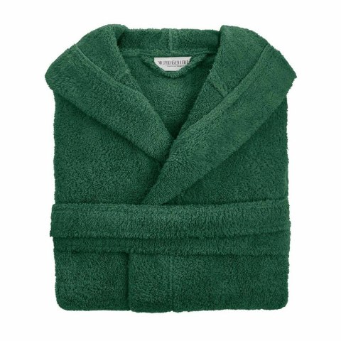 Szlafrok z kapturem frotte Robin XS zielony butelkowy bawełniany hotelowy 450g/m2 Szlafrok z kapturem frotte Robin XS zielony butelkowy bawełniany hotelowy 450g/m2
