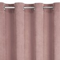 Zasłona 140x250 Eliza pudrowa różowa gotowa na przelotkach z drobnym wytłaczanym wzorkiem geometrycznym Eurofirany Zasłona 140x250 Eliza pudrowa różowa gotowa na przelotkach z drobnym wytłaczanym wzorkiem geometrycznym Eurofirany