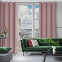 Zasłona 140x250 Eliza pudrowa różowa gotowa na przelotkach z drobnym wytłaczanym wzorkiem geometrycznym Eurofirany Zasłona 140x250 Eliza pudrowa różowa gotowa na przelotkach z drobnym wytłaczanym wzorkiem geometrycznym Eurofirany