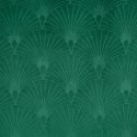 Zasłona 140x250 Julia zielona ciemna gotowa na przelotkach welurowa z wytłaczanym geometrycznym wzorem wachlarzy Eurofirany Zasłona 140x250 Julia zielona ciemna gotowa na przelotkach welurowa z wytłaczanym geometrycznym wzorem wachlarzy Eurofirany