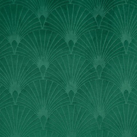 Zasłona 140x250 Julia zielona ciemna gotowa na przelotkach welurowa z wytłaczanym geometrycznym wzorem wachlarzy Eurofirany Zasłona 140x250 Julia zielona ciemna gotowa na przelotkach welurowa z wytłaczanym geometrycznym wzorem wachlarzy Eurofirany