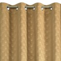 Zasłona 140x250 Julia złota gotowa na przelotkach welurowa z wytłaczanym geometrycznym wzorem wachlarzy Eurofirany Zasłona 140x250 Julia złota gotowa na przelotkach welurowa z wytłaczanym geometrycznym wzorem wachlarzy Eurofirany