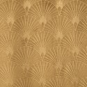 Zasłona 140x250 Julia złota gotowa na przelotkach welurowa z wytłaczanym geometrycznym wzorem wachlarzy Eurofirany Zasłona 140x250 Julia złota gotowa na przelotkach welurowa z wytłaczanym geometrycznym wzorem wachlarzy Eurofirany