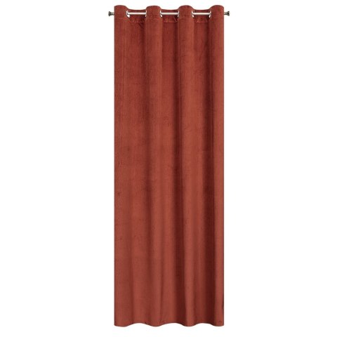 Zasłona 140x250 Lili mahoniowa gotowa na przelotkach welurowa z efektownym falującym wytłoczeniem Eurofirany Zasłona 140x250 Lili mahoniowa gotowa na przelotkach welurowa z efektownym falującym wytłoczeniem Eurofirany