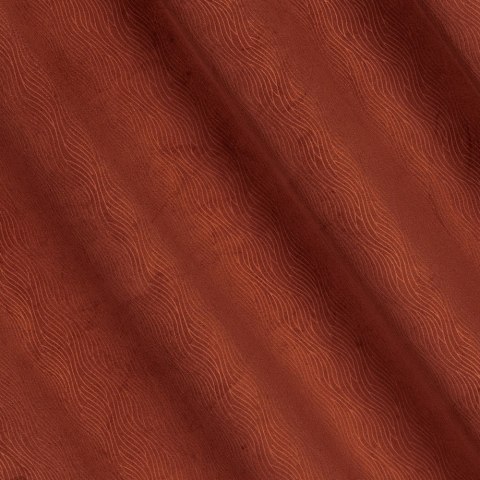 Zasłona 140x250 Lili mahoniowa gotowa na przelotkach welurowa z efektownym falującym wytłoczeniem Eurofirany Zasłona 140x250 Lili mahoniowa gotowa na przelotkach welurowa z efektownym falującym wytłoczeniem Eurofirany