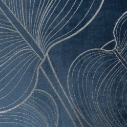 Koc narzuta z mikrofibry 150x200 Blanca 1 granatowy złoty liście Eurofirany