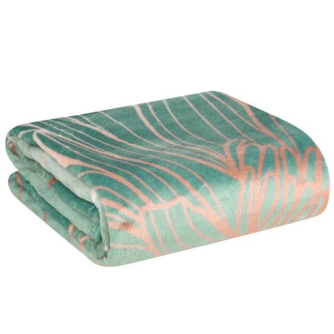 Koc narzuta z mikrofibry 150x200 Salvia 5 miętowy szałwiowy liście Limited Collection Eurofirany Koc narzuta z mikrofibry 150x200 Salvia 5 miętowy szałwiowy liście Limited Collection Eurofirany