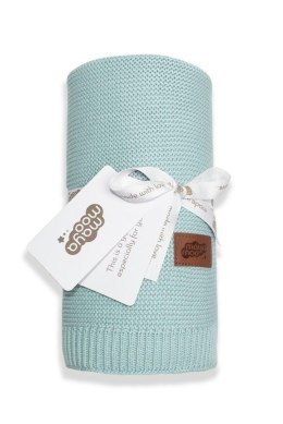 Kocyk bambusowy Mayamoo 80x100 03 miętowy w pudełku 50% bawełna 50% bambus 540 g/m2