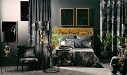 Misa 25x13 Peonia 1 czarna złota peonie kwiaty ze szkła artystycznego Limited Collection Eurofirany