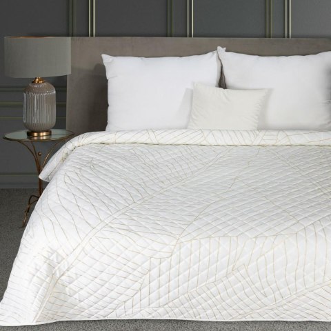 Narzuta dekoracyjna 170x210 Luna 2 biała złota liście welurowa Limited Collection Eurofirany Narzuta dekoracyjna 170x210 Luna 2 biała złota liście welurowa Limited Collection Eurofirany