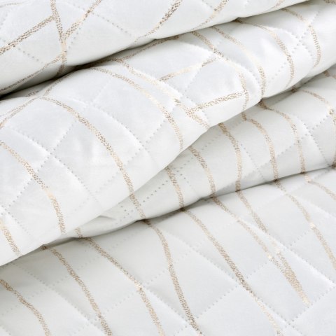 Narzuta dekoracyjna 170x210 Luna 2 biała złota liście welurowa Limited Collection Eurofirany Narzuta dekoracyjna 170x210 Luna 2 biała złota liście welurowa Limited Collection Eurofirany