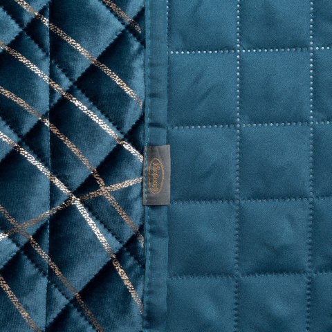Narzuta dekoracyjna 170x210 Musa 2 granatowa złota liście welurowa Limited Collection Eurofirany Narzuta dekoracyjna 170x210 Musa 2 granatowa złota liście welurowa Limited Collection Eurofirany