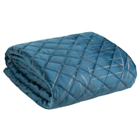 Narzuta dekoracyjna 170x210 Musa 2 granatowa złota liście welurowa Limited Collection Eurofirany Narzuta dekoracyjna 170x210 Musa 2 granatowa złota liście welurowa Limited Collection Eurofirany