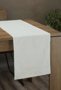 Obrus bieżnik 35x140 Blink 12 biały złoty kwiat lotosu welurowy Eurofirany Obrus bieżnik 35x140 Blink 12 biały złoty kwiat lotosu welurowy Eurofirany