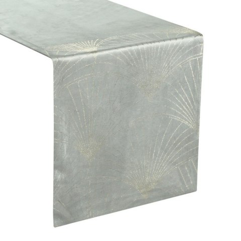 Obrus bieżnik 35x140 Blink 14 srebrny złoty wachlarze welurowy Eurofirany Obrus bieżnik 35x140 Blink 14 srebrny złoty wachlarze welurowy Eurofirany
