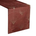 Obrus bieżnik 35x220 Blink 14 ceglasty złoty wachlarze welurowy Eurofirany Obrus bieżnik 35x220 Blink 14 ceglasty złoty wachlarze welurowy Eurofirany