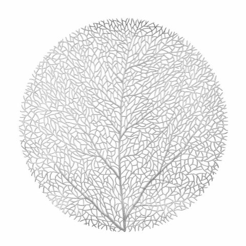 Podkładka na stół 38 Leaf srebrna dekoracyjna pod talerze Podkładka na stół 38 Leaf srebrna dekoracyjna pod talerze
