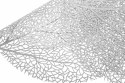Podkładka na stół 38 Leaf srebrna dekoracyjna pod talerze Podkładka na stół 38 Leaf srebrna dekoracyjna pod talerze