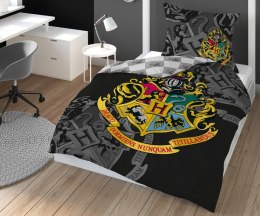 Pościel bawełniana 140x200 Harry Potter czarna HP 03 DC