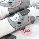Pościel bawełniana 160x200 Kids 07 biała szara pieski Design 91 Pościel bawełniana 160x200 Kids 07 biała szara pieski Design 91