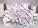 Pościel bawełniana 220x200 Azur fioletowa wrzosowa geometria Cottonlove Exclusive 4