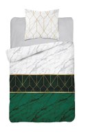 Pościel satynowa 140x200 3826 B marmur geometria biała zielona Home Satin 4 Pościel satynowa 140x200 3826 B marmur geometria biała zielona Home Satin 4