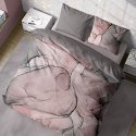 Pościel satynowa 160x200 Minerals 002 minerały pudrowa różowa szara dwustronna Pościel satynowa 160x200 Minerals 002 minerały pudrowa różowa szara dwustronna
