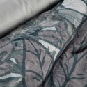 Pościel satynowa kreszowana 160x200 Premium 10 miętowa szara kwiaty liście oryginalnie gnieciona nie wymaga prasowania Eurofiran Pościel satynowa kreszowana 160x200 Premium 10 miętowa szara kwiaty liście oryginalnie gnieciona nie wymaga prasowania Eurofiran