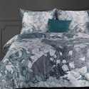 Pościel satynowa kreszowana 220x200 Premium 10 miętowa szara kwiaty liście oryginalnie gnieciona nie wymaga prasowania Eurofiran Pościel satynowa kreszowana 220x200 Premium 10 miętowa szara kwiaty liście oryginalnie gnieciona nie wymaga prasowania Eurofiran