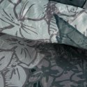 Pościel satynowa kreszowana 220x200 Premium 10 miętowa szara kwiaty liście oryginalnie gnieciona nie wymaga prasowania Eurofiran Pościel satynowa kreszowana 220x200 Premium 10 miętowa szara kwiaty liście oryginalnie gnieciona nie wymaga prasowania Eurofiran