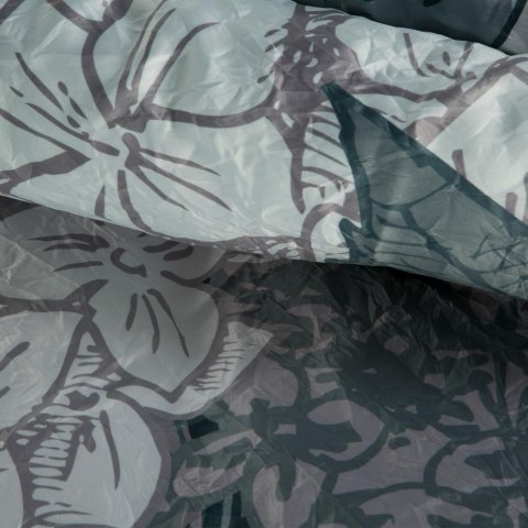 Pościel satynowa kreszowana 220x200 Premium 10 miętowa szara kwiaty liście oryginalnie gnieciona nie wymaga prasowania Eurofiran Pościel satynowa kreszowana 220x200 Premium 10 miętowa szara kwiaty liście oryginalnie gnieciona nie wymaga prasowania Eurofiran