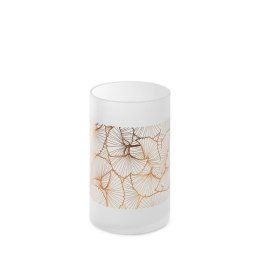 Wazon 15x25 Luna 3 biały złoty liście miłorzębu ze szkła artystycznego Limited Collection Eurofirany