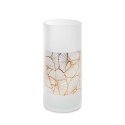Wazon 15x35 Luna 3 biały złoty liście miłorzębu ze szkła artystycznego Limited Collection Eurofirany Wazon 15x35 Luna 3 biały złoty liście miłorzębu ze szkła artystycznego Limited Collection Eurofirany