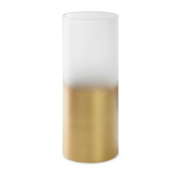Wazon 15x40 Blanca 7 biały złoty ze szkła artystycznego Limited Collection Eurofirany
