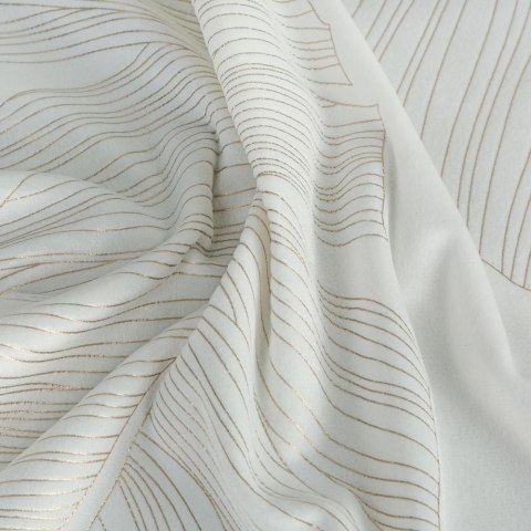 Zasłona 140x250 Luna 2A biała szampańska liście welurowa gotowa na przelotkach Limited Collection Eurofirany Zasłona 140x250 Luna 2A biała szampańska liście welurowa gotowa na przelotkach Limited Collection Eurofirany