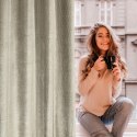 Zasłona 140x250 Lussi beżowa ciemna gotowa na przelotkach welurowa z żakardowym wzorem Eurofirany Zasłona 140x250 Lussi beżowa ciemna gotowa na przelotkach welurowa z żakardowym wzorem Eurofirany