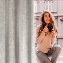 Zasłona 140x250 Lussi beżowa jasna gotowa na przelotkach welurowa z żakardowym wzorem Eurofirany Zasłona 140x250 Lussi beżowa jasna gotowa na przelotkach welurowa z żakardowym wzorem Eurofirany