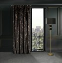 Zasłona 140x270 Victoria 3A czarna złota geometria welurowa gotowa na taśmie Limited Collection Eurofirany Zasłona 140x270 Victoria 3A czarna złota geometria welurowa gotowa na taśmie Limited Collection Eurofirany