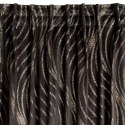 Zasłona 140x270 Victoria 3A czarna złota geometria welurowa gotowa na taśmie Limited Collection Eurofirany Zasłona 140x270 Victoria 3A czarna złota geometria welurowa gotowa na taśmie Limited Collection Eurofirany