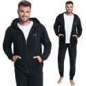 Dres męski 890 czarny M bawełniany rozpinany z kapturem Dres męski 890 czarny M bawełniany rozpinany z kapturem