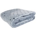 Koc narzuta z mikrofibry 150x200 navy granatowy groszki Neon 240g/m2 Koc narzuta z mikrofibry 150x200 navy granatowy groszki Neon 240g/m2