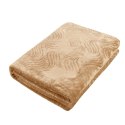 Koc narzuta z mikrofibry 200x220 Fala beżowy Koc narzuta z mikrofibry 200x220 Fala beżowy