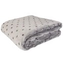 Koc narzuta z mikrofibry 200x220 antracytowy groszki Neon 240g/m2 Koc narzuta z mikrofibry 200x220 antracytowy groszki Neon 240g/m2